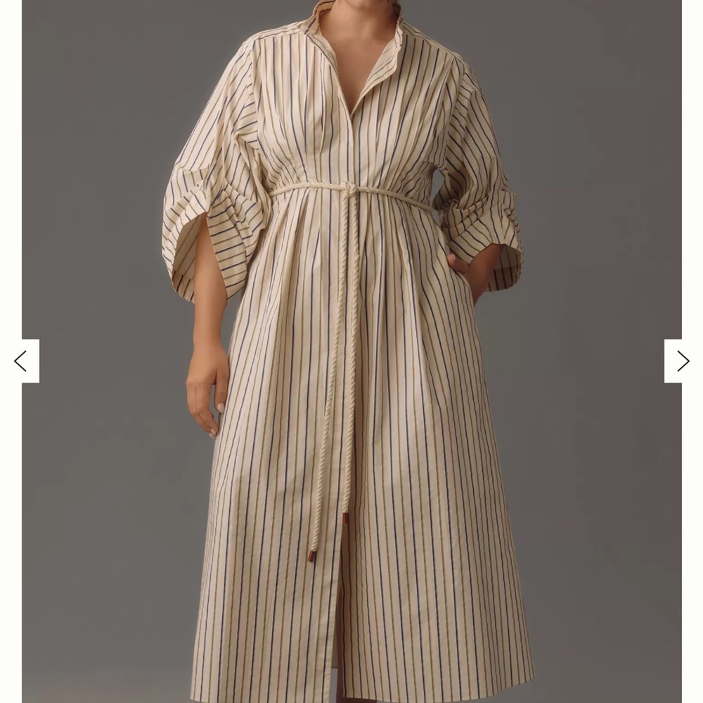 Striped Cream Maxi Dress